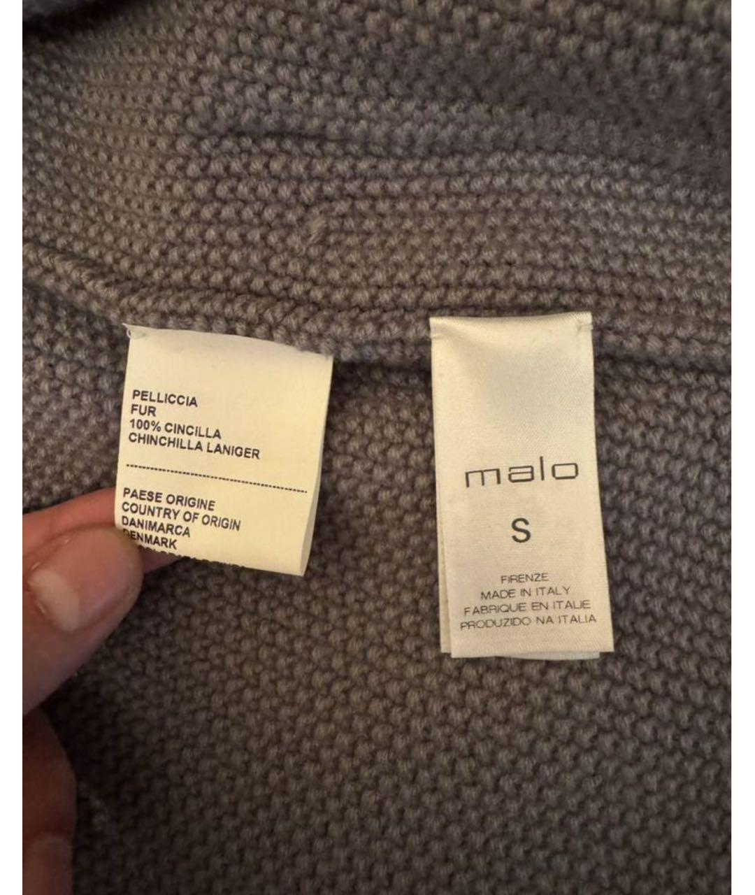 MALO Антрацитовый меховой жилет, фото 3