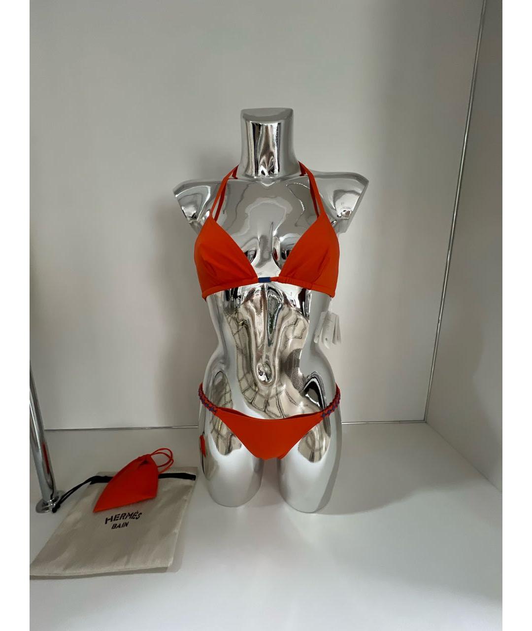 HERMES Оранжевый полиамидовый купальник, фото 8