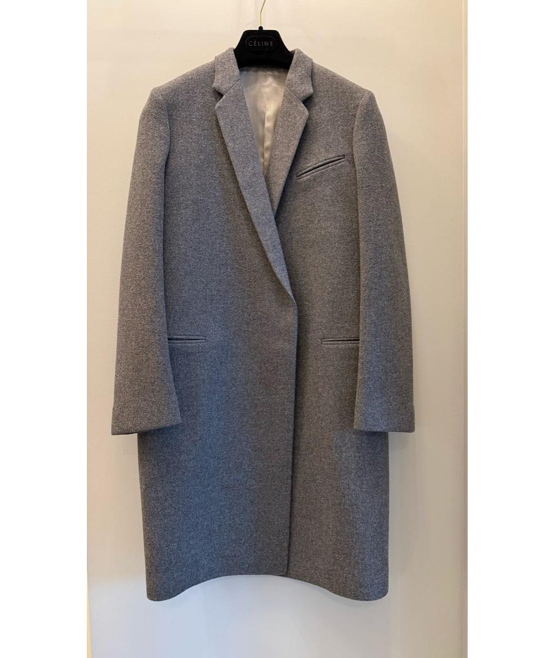 CELINE Серое шерстяное пальто, фото 5