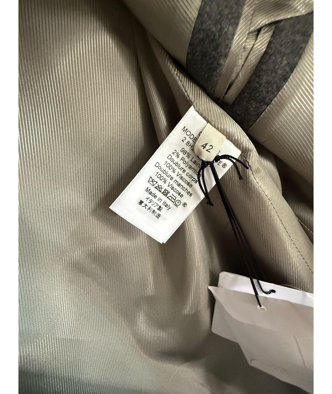 CELINE Серое шерстяное пальто, фото 4