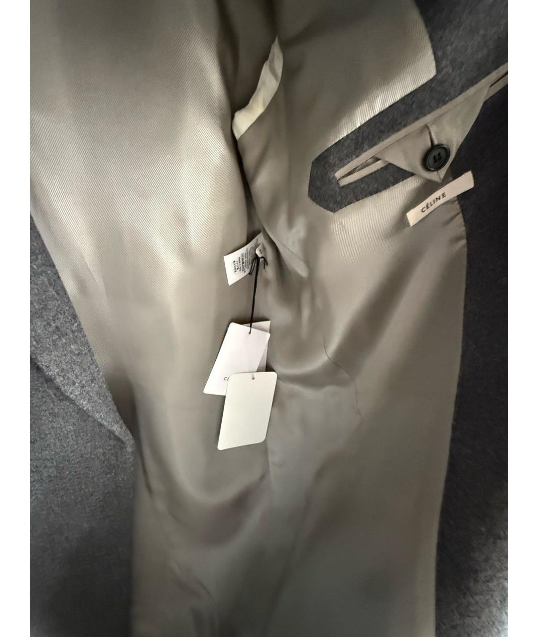 CELINE Серое шерстяное пальто, фото 3