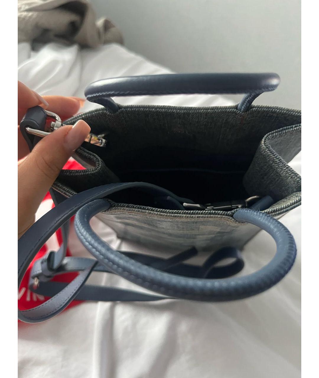 DIESEL Синяя сумка через плечо из искусственной кожи, фото 4