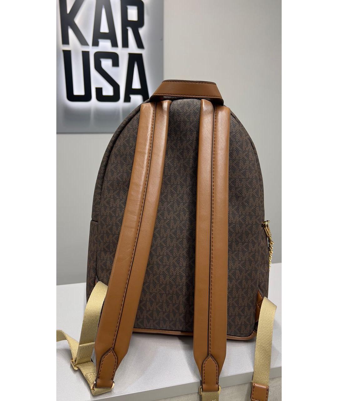 MICHAEL KORS Коричневый кожаный рюкзак, фото 3