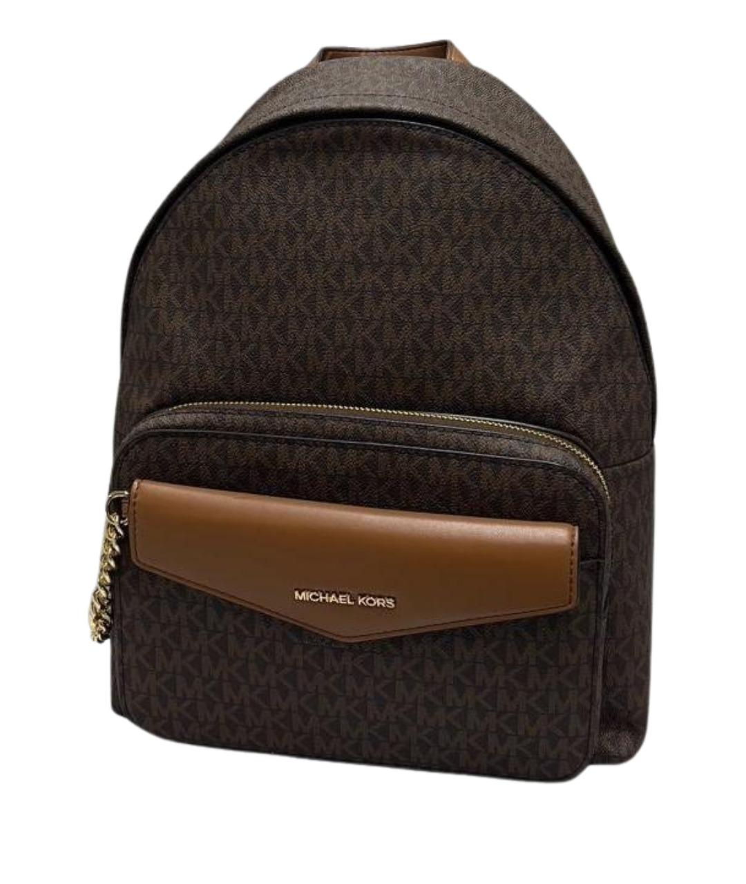 MICHAEL KORS Коричневый кожаный рюкзак, фото 1