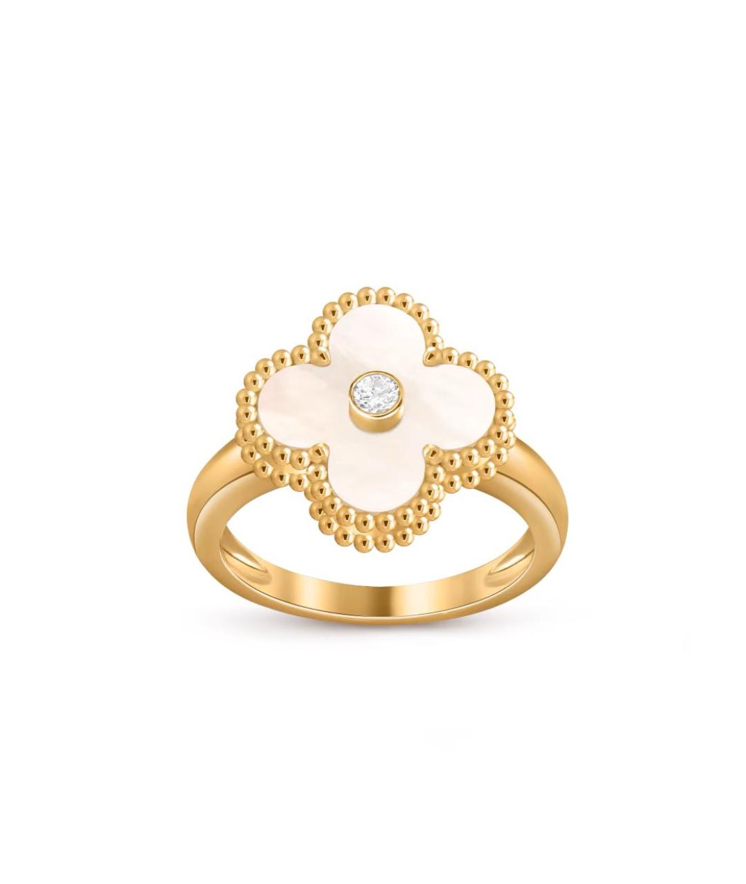 VAN CLEEF & ARPELS Белое кольцо из желтого золота, фото 2