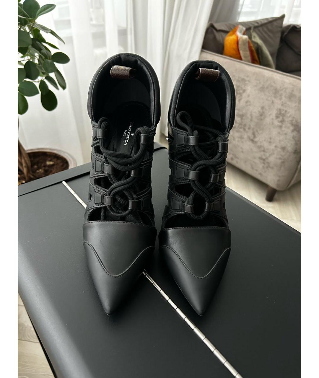 LOUIS VUITTON Черные кожаные туфли, фото 3