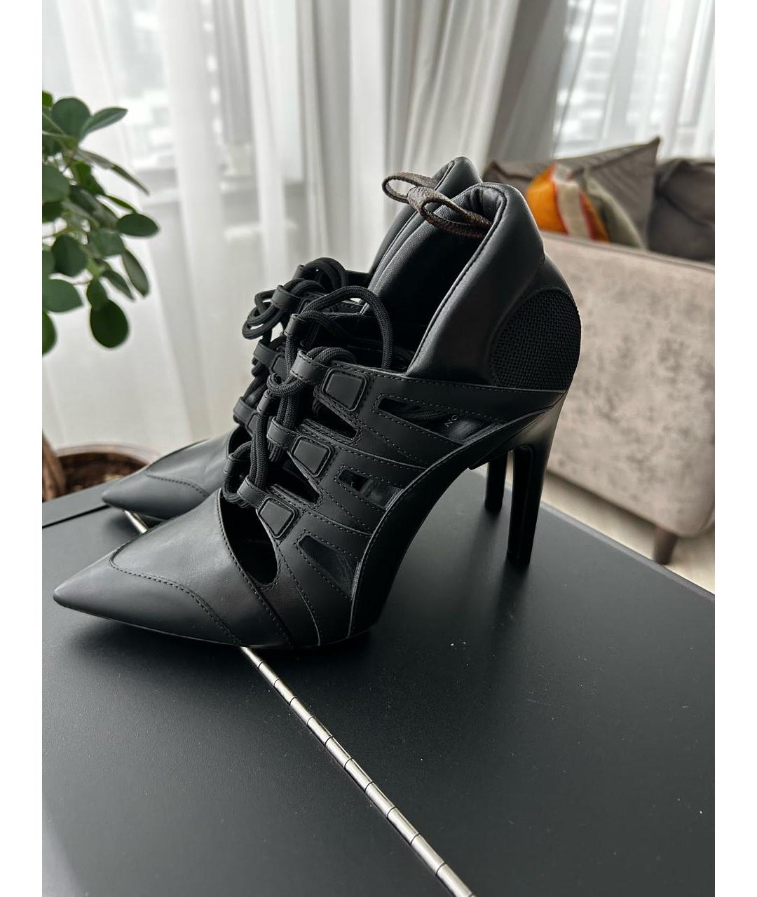 LOUIS VUITTON Черные кожаные туфли, фото 4