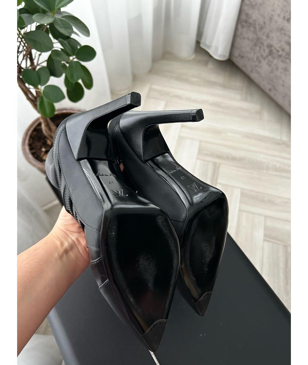 LOUIS VUITTON Черные кожаные туфли, фото 5