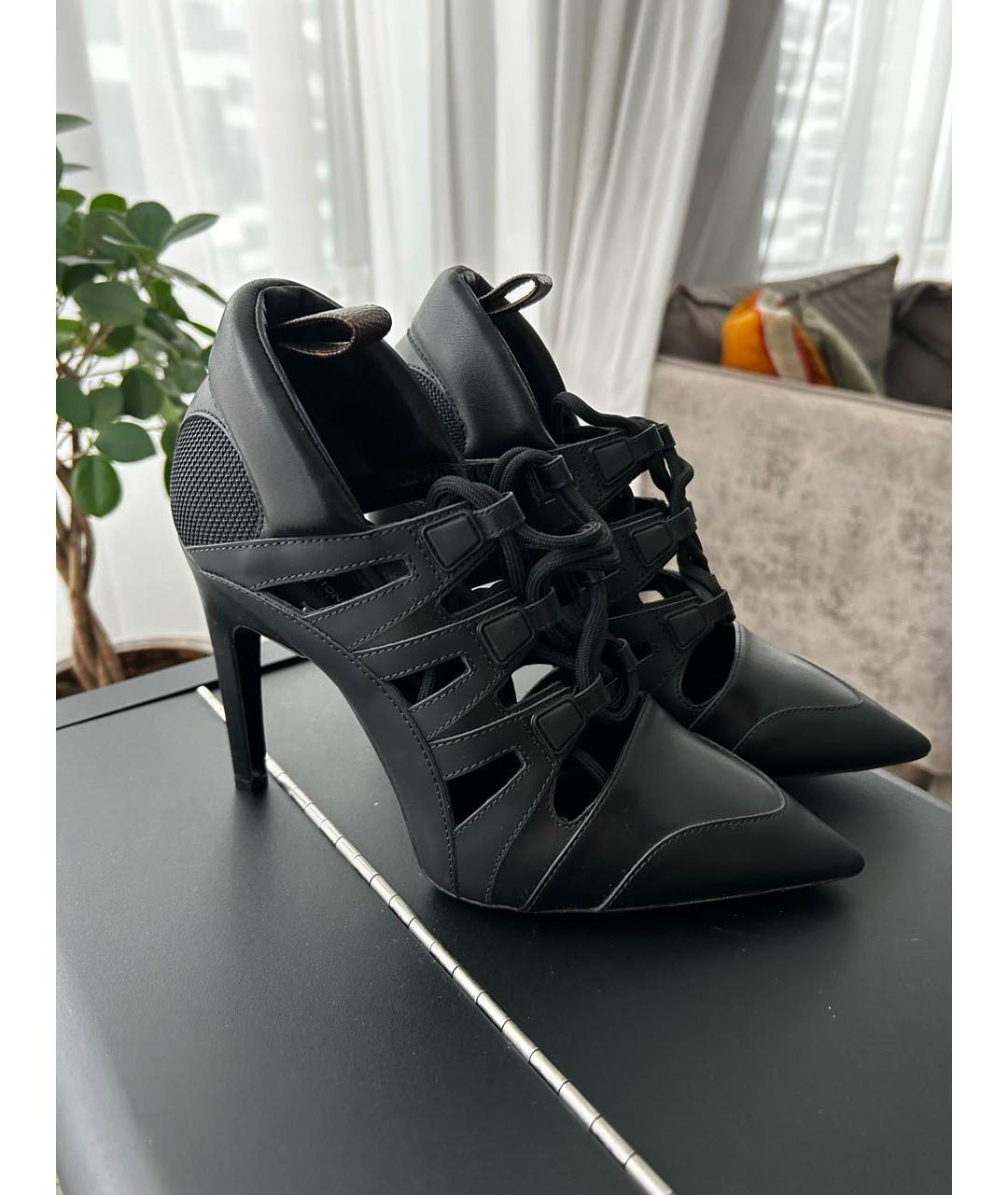 LOUIS VUITTON Черные кожаные туфли, фото 2