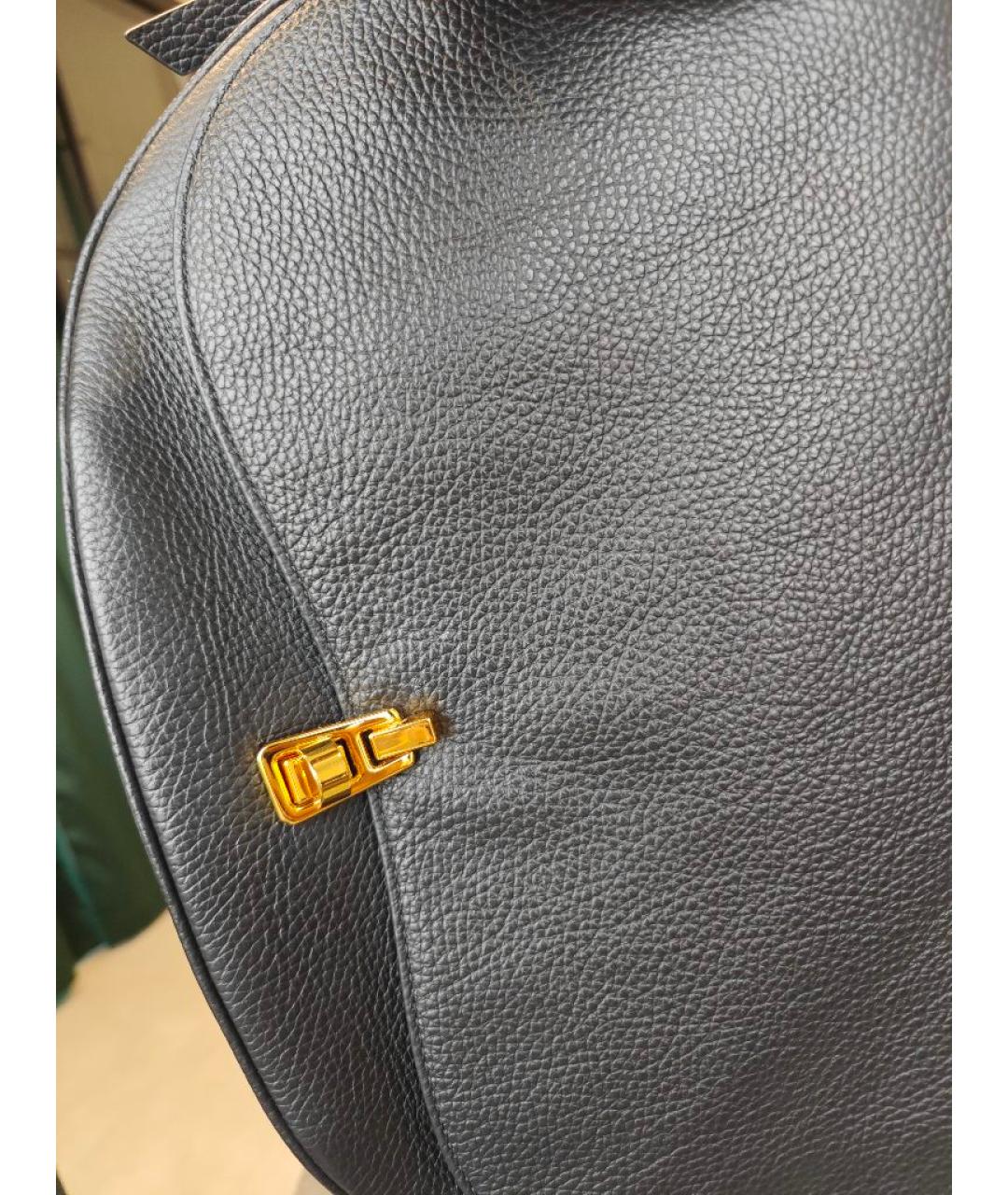 COCCINELLE Черная кожаная сумка с короткими ручками, фото 8