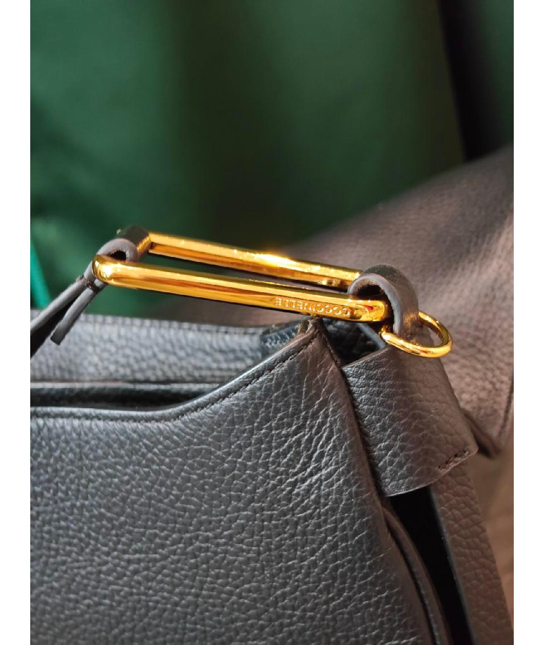 COCCINELLE Черная кожаная сумка с короткими ручками, фото 5