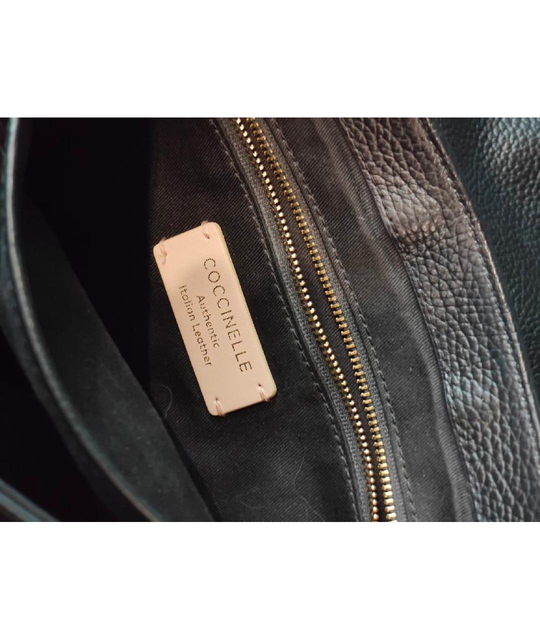 COCCINELLE Черная кожаная сумка с короткими ручками, фото 6