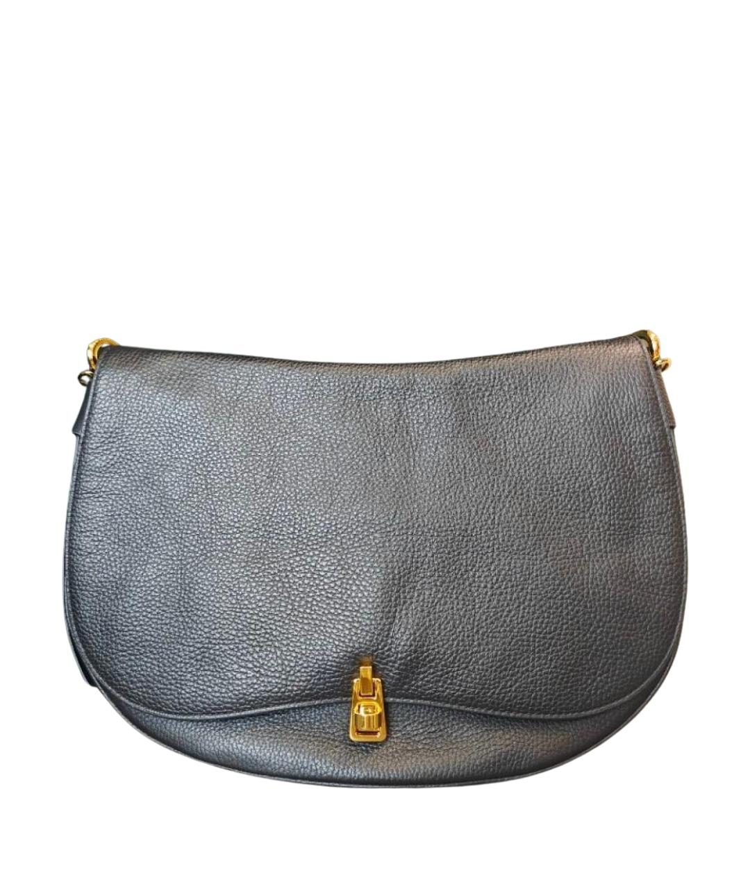 COCCINELLE Черная кожаная сумка с короткими ручками, фото 1