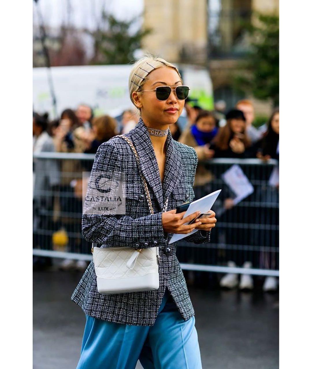 CHANEL Черный твидовый жакет/пиджак, фото 2