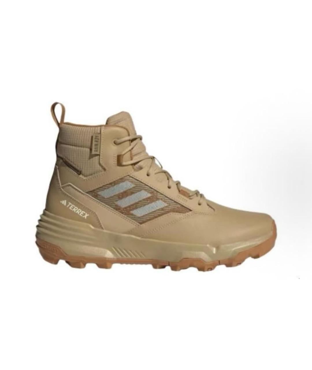 ADIDAS Бежевые кожаные кроссовки, фото 4