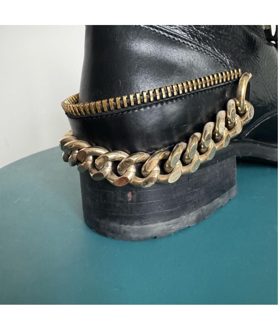 LANVIN Черные кожаные ботинки, фото 5