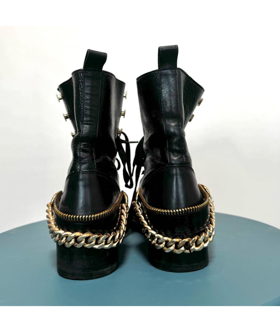 LANVIN Черные кожаные ботинки, фото 3