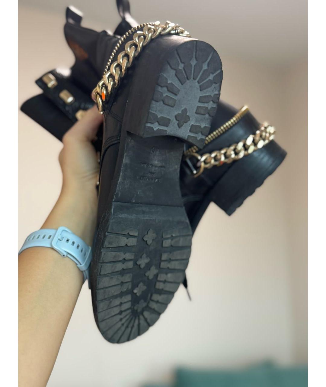 LANVIN Черные кожаные ботинки, фото 4