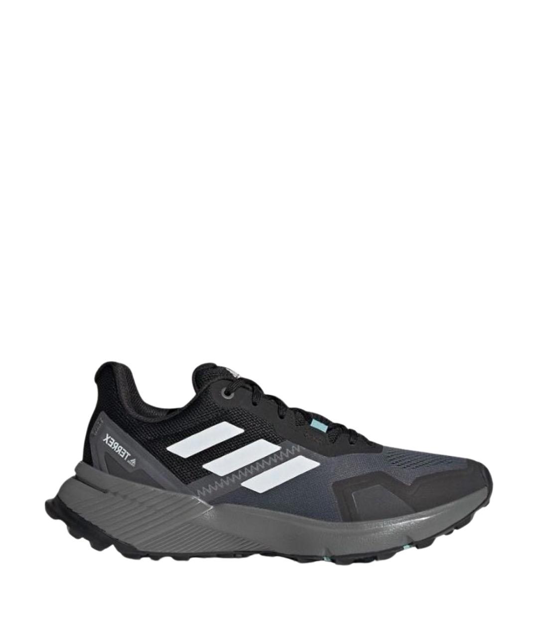 ADIDAS Антрацитовые текстильные кроссовки, фото 1