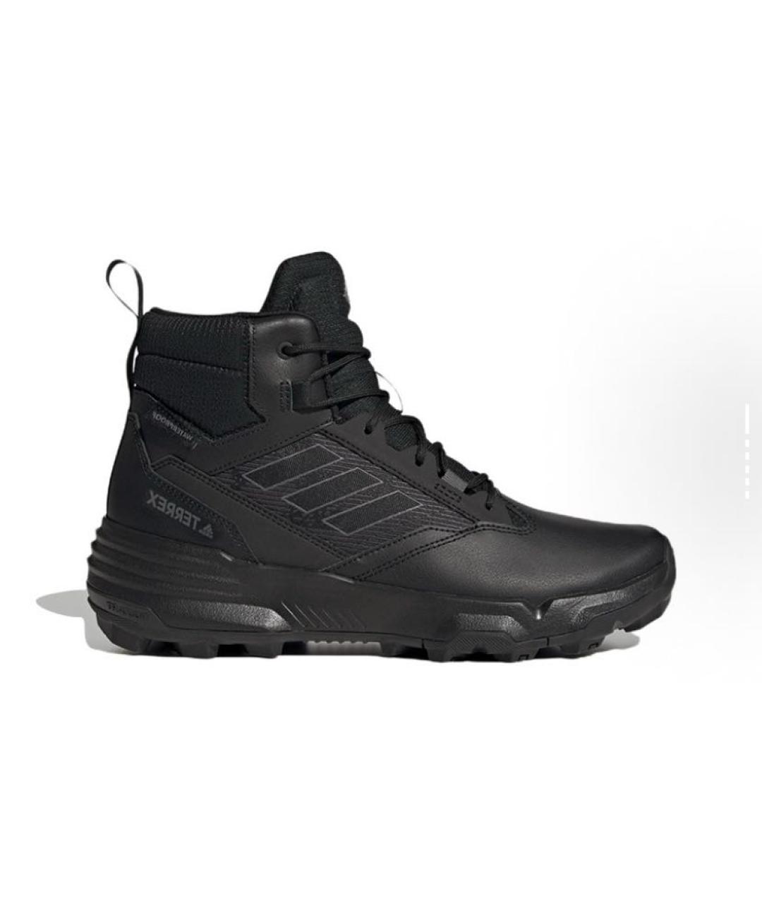 ADIDAS Черные кожаные кроссовки, фото 7