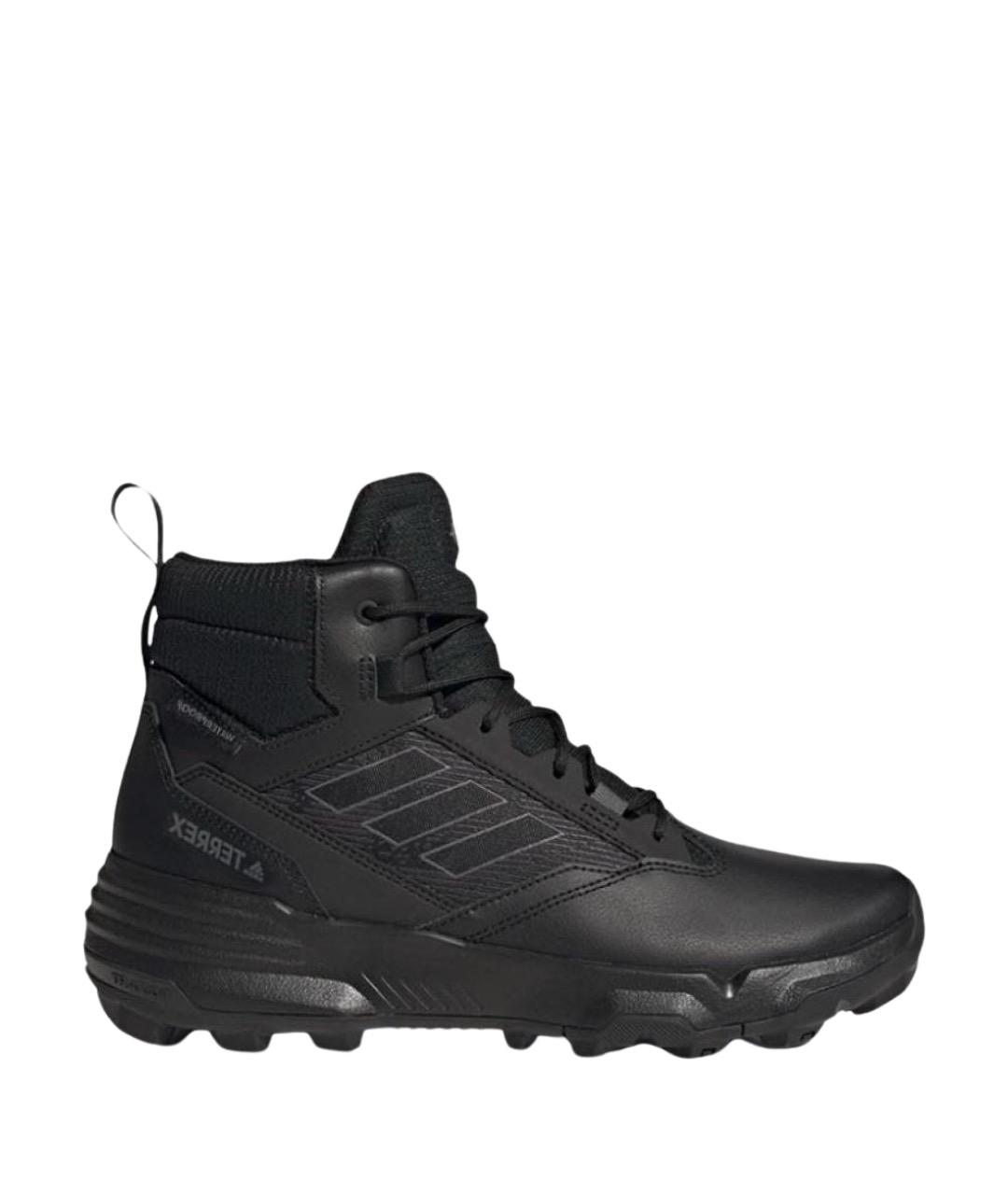 ADIDAS Черные кожаные кроссовки, фото 1