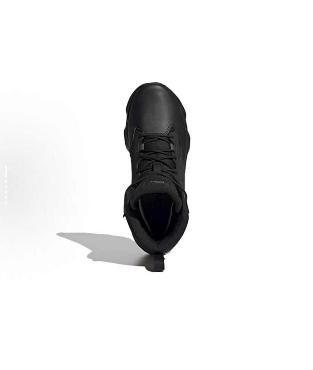 ADIDAS Черные кожаные кроссовки, фото 5