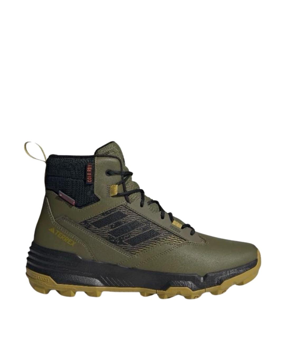 ADIDAS Хаки кожаные кроссовки, фото 1