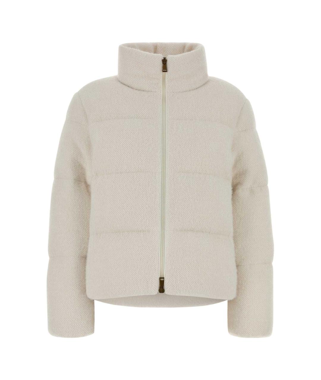 MONCLER Белая полиэстеровая куртка, фото 1