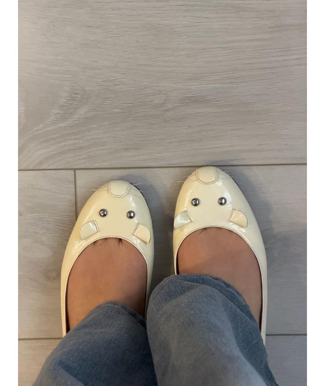 MARC JACOBS Бежевые кожаные балетки, фото 6