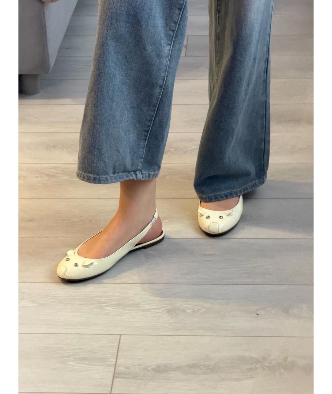 MARC JACOBS Бежевые кожаные балетки, фото 5