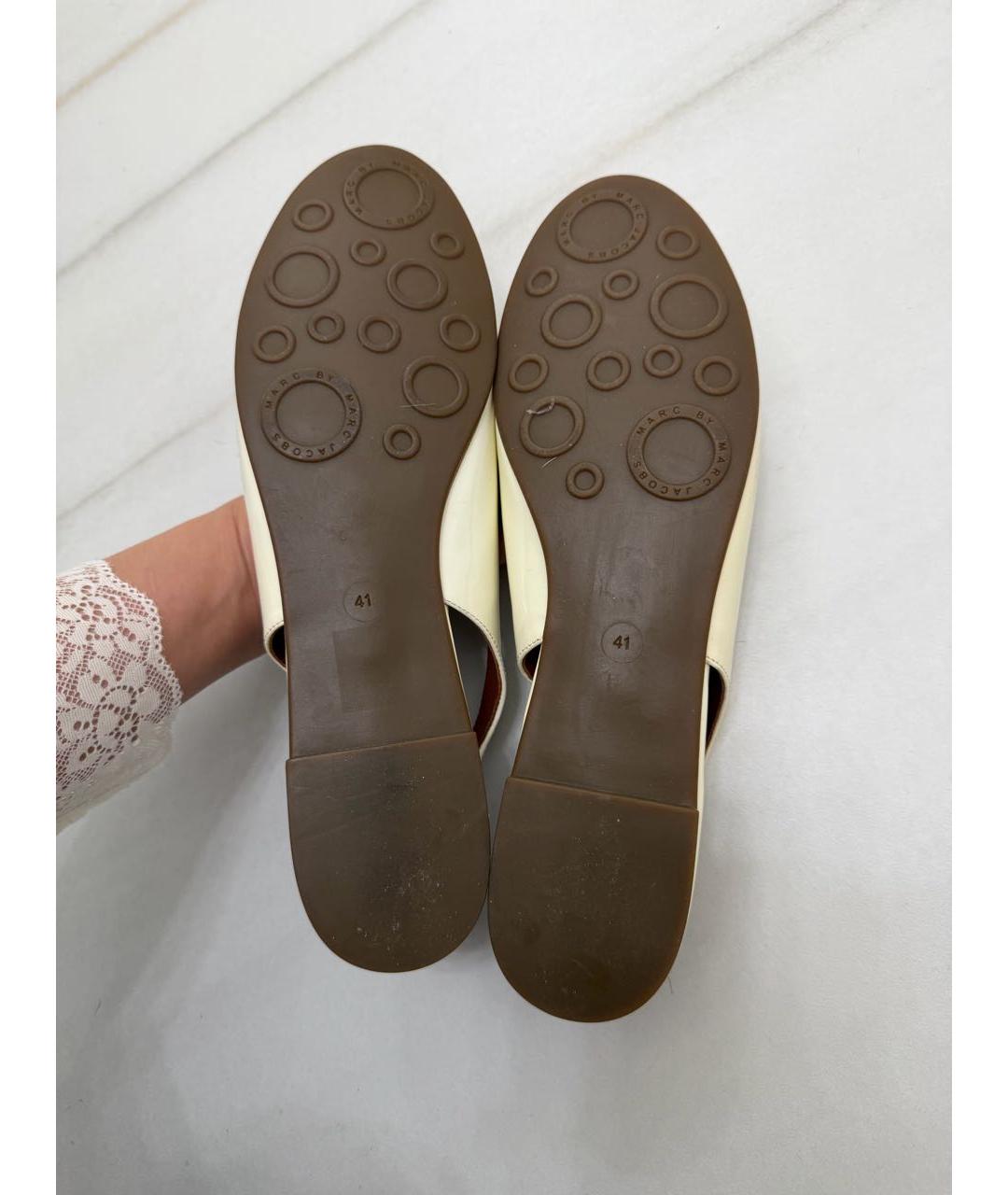 MARC JACOBS Бежевые кожаные балетки, фото 7