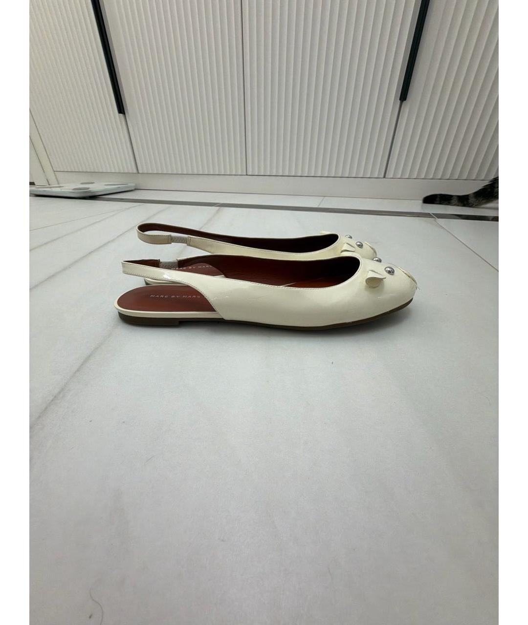 MARC JACOBS Бежевые кожаные балетки, фото 8
