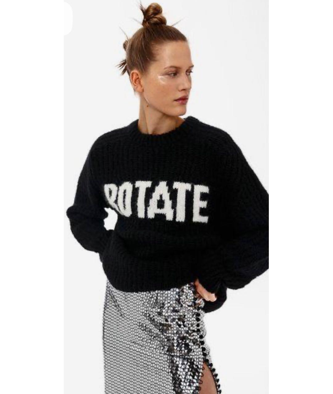 ROTATE Черный шерстяной джемпер / свитер, фото 2