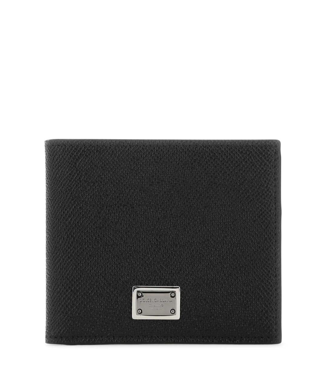 DOLCE&GABBANA Черный кожаный кошелек, фото 1
