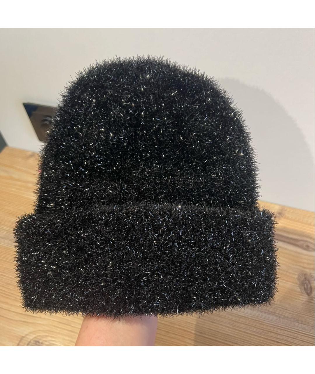 MSGM Черная синтетическая шапка, фото 4