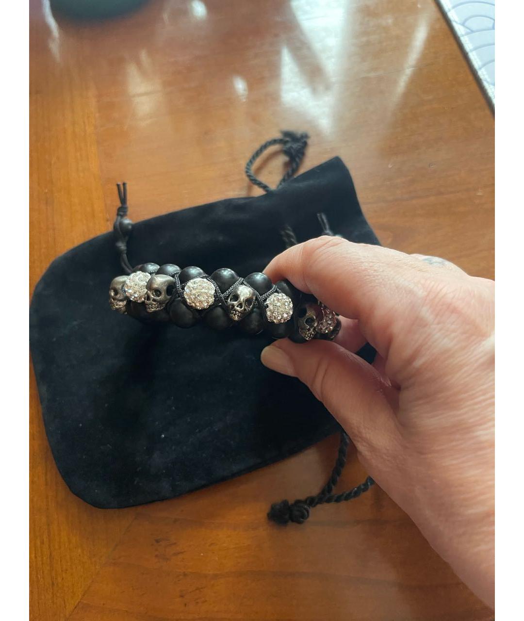 CHROME HEARTS Черный серебряный браслет, фото 6