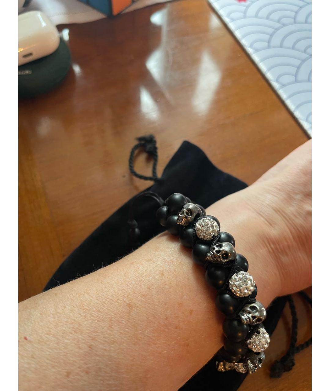 CHROME HEARTS Черный серебряный браслет, фото 7