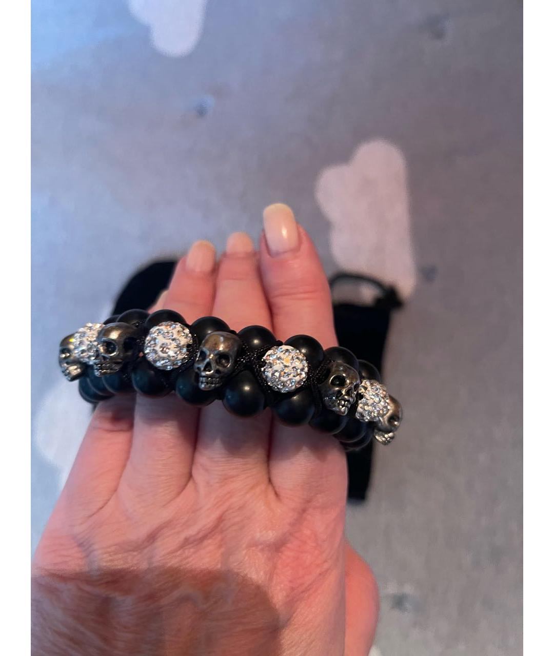 CHROME HEARTS Черный серебряный браслет, фото 5