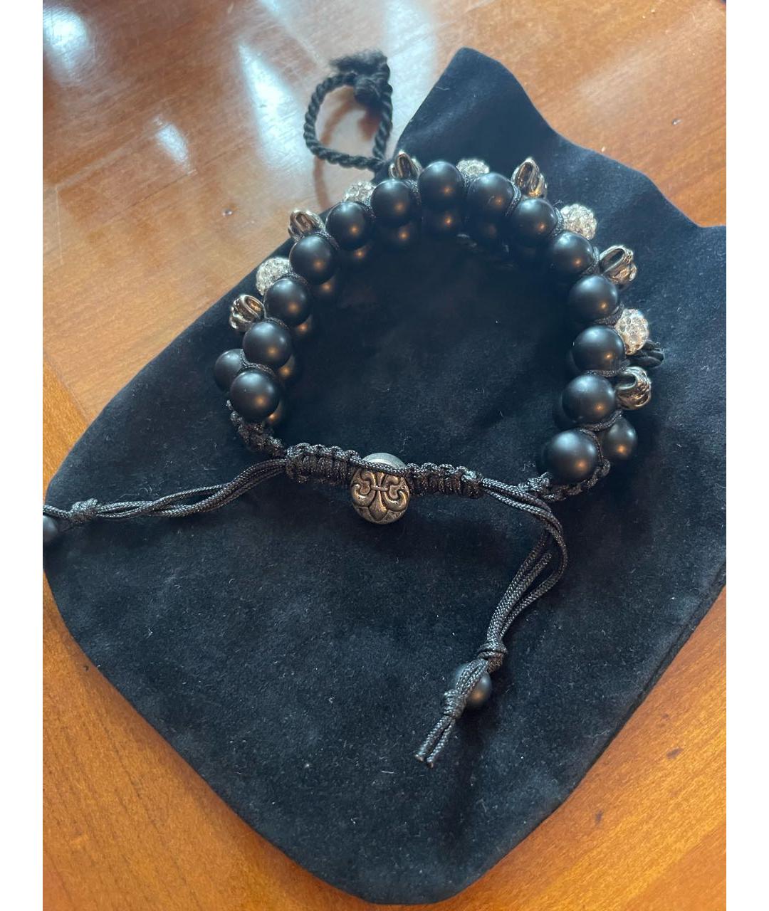 CHROME HEARTS Черный серебряный браслет, фото 4