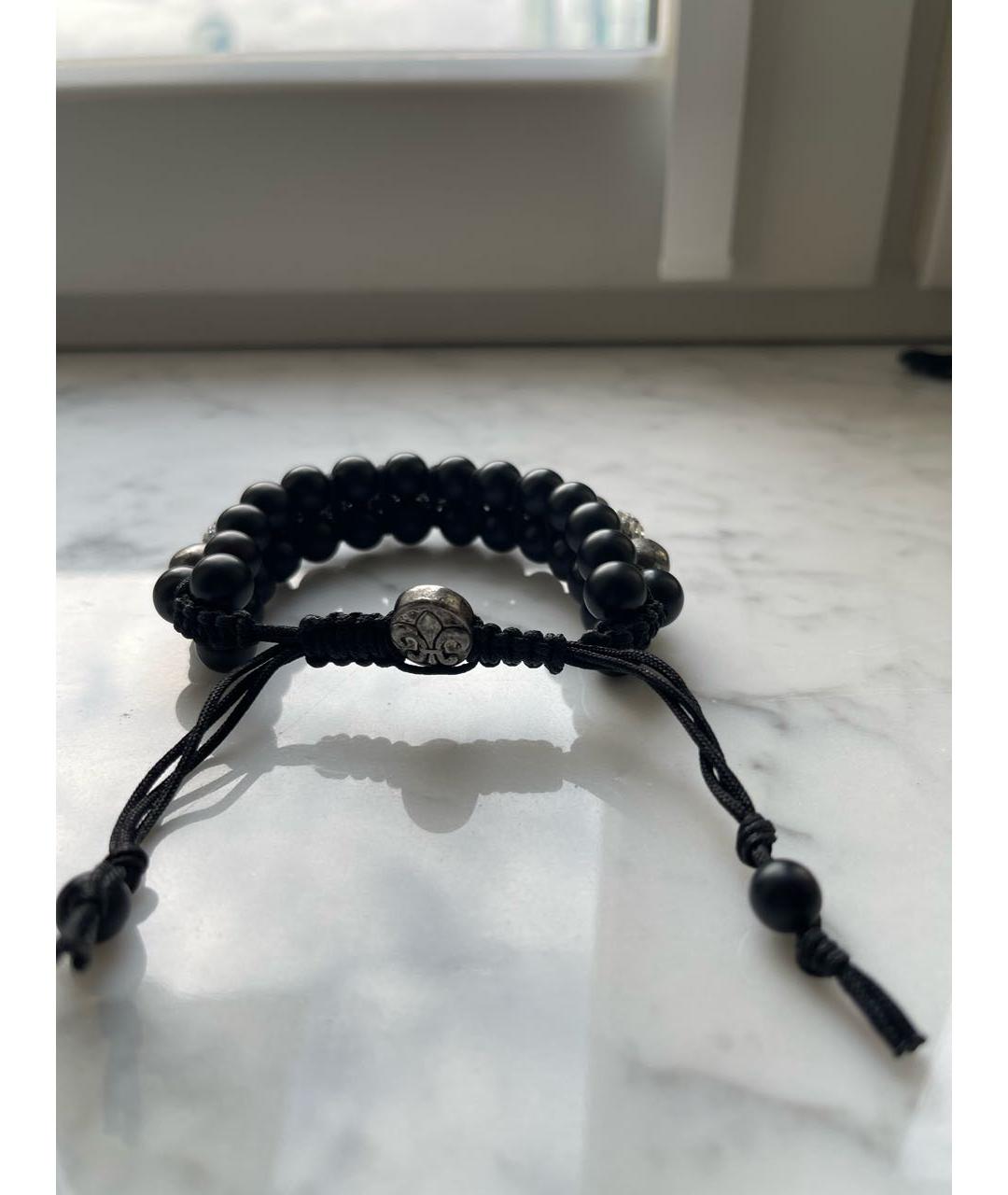CHROME HEARTS Черный серебряный браслет, фото 3