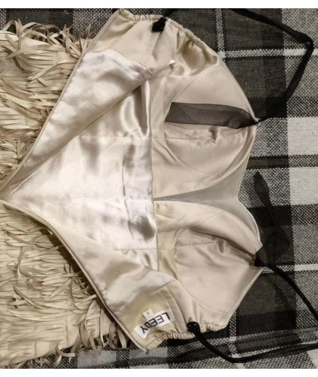 1/OFF Бежевое атласное платье, фото 3