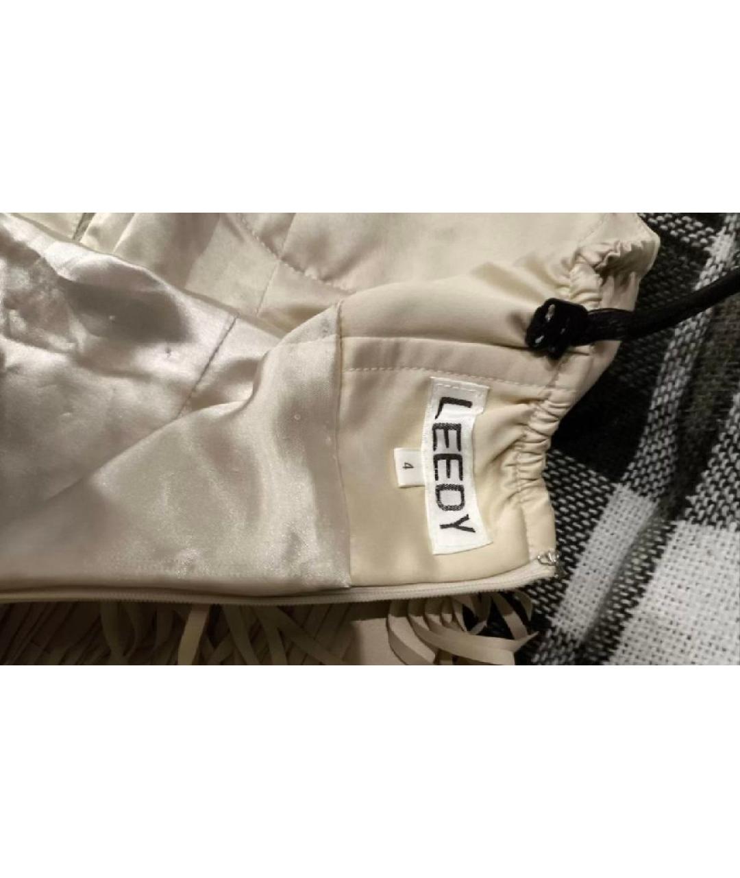 1/OFF Бежевое атласное платье, фото 4