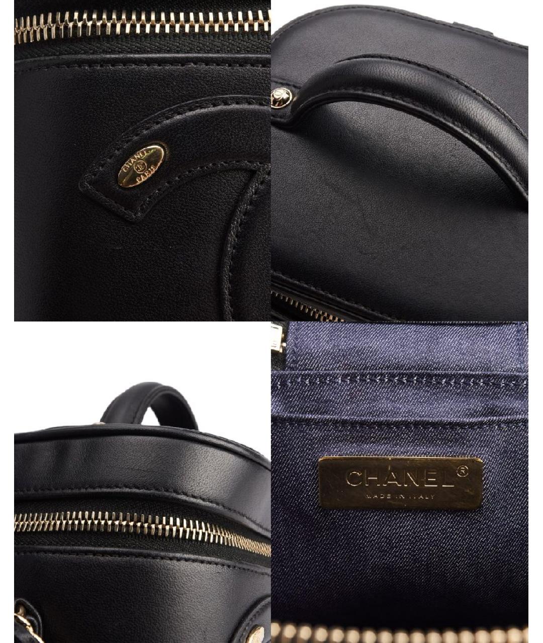 CHANEL Черная кожаная сумка через плечо, фото 5