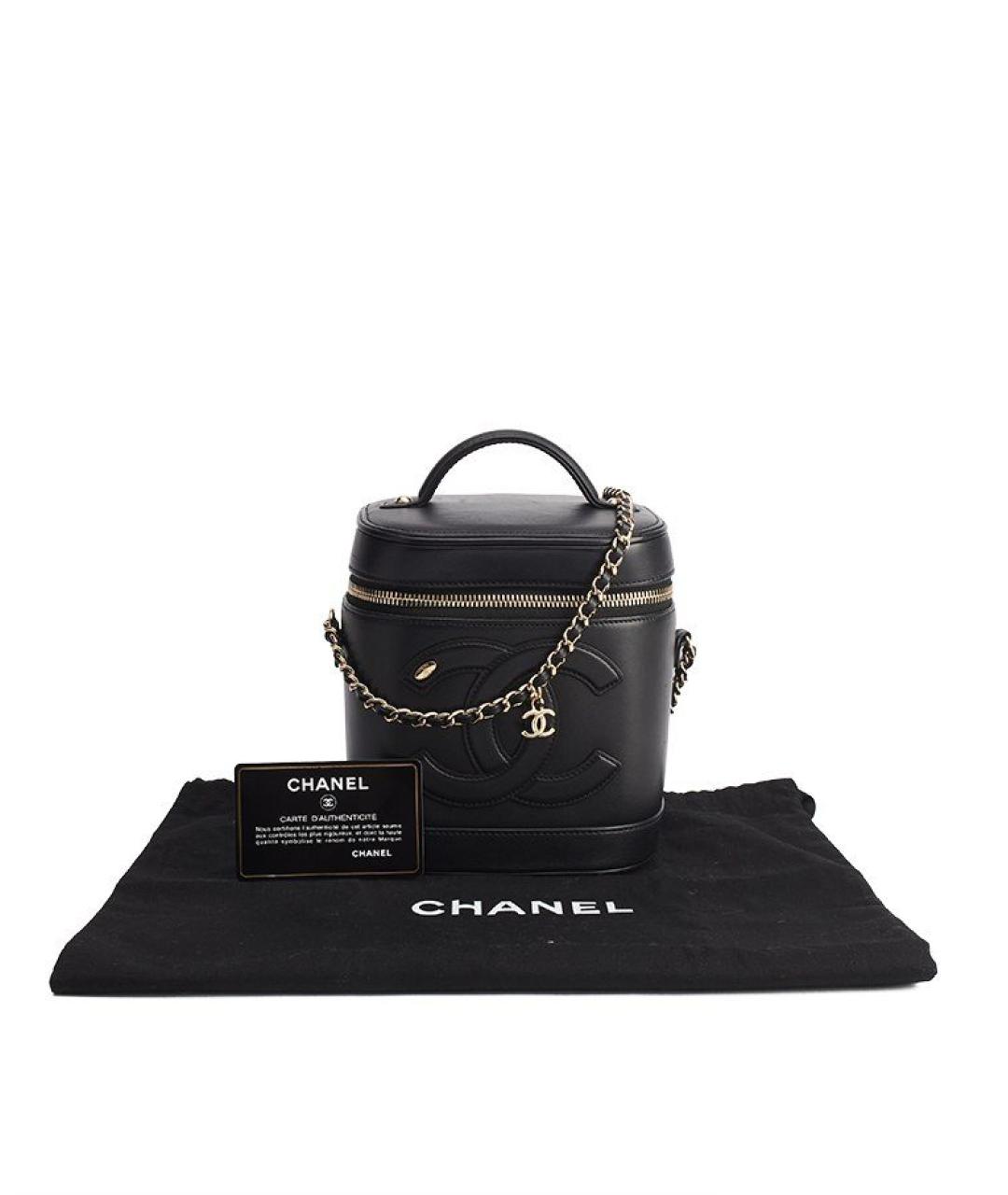 CHANEL Черная кожаная сумка через плечо, фото 7