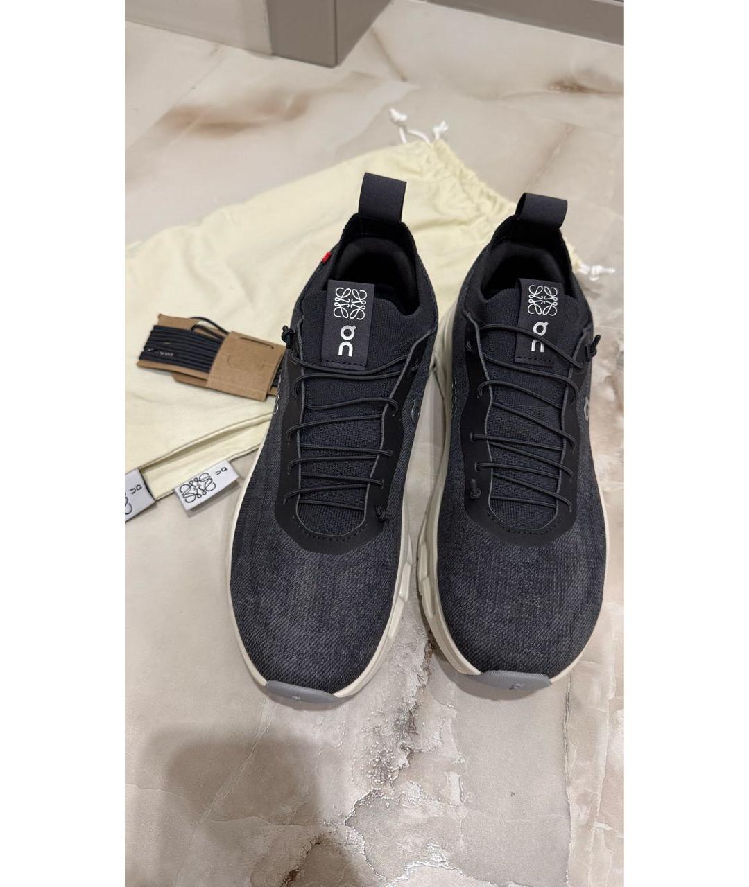 LOEWE Серые текстильные кроссовки, фото 2