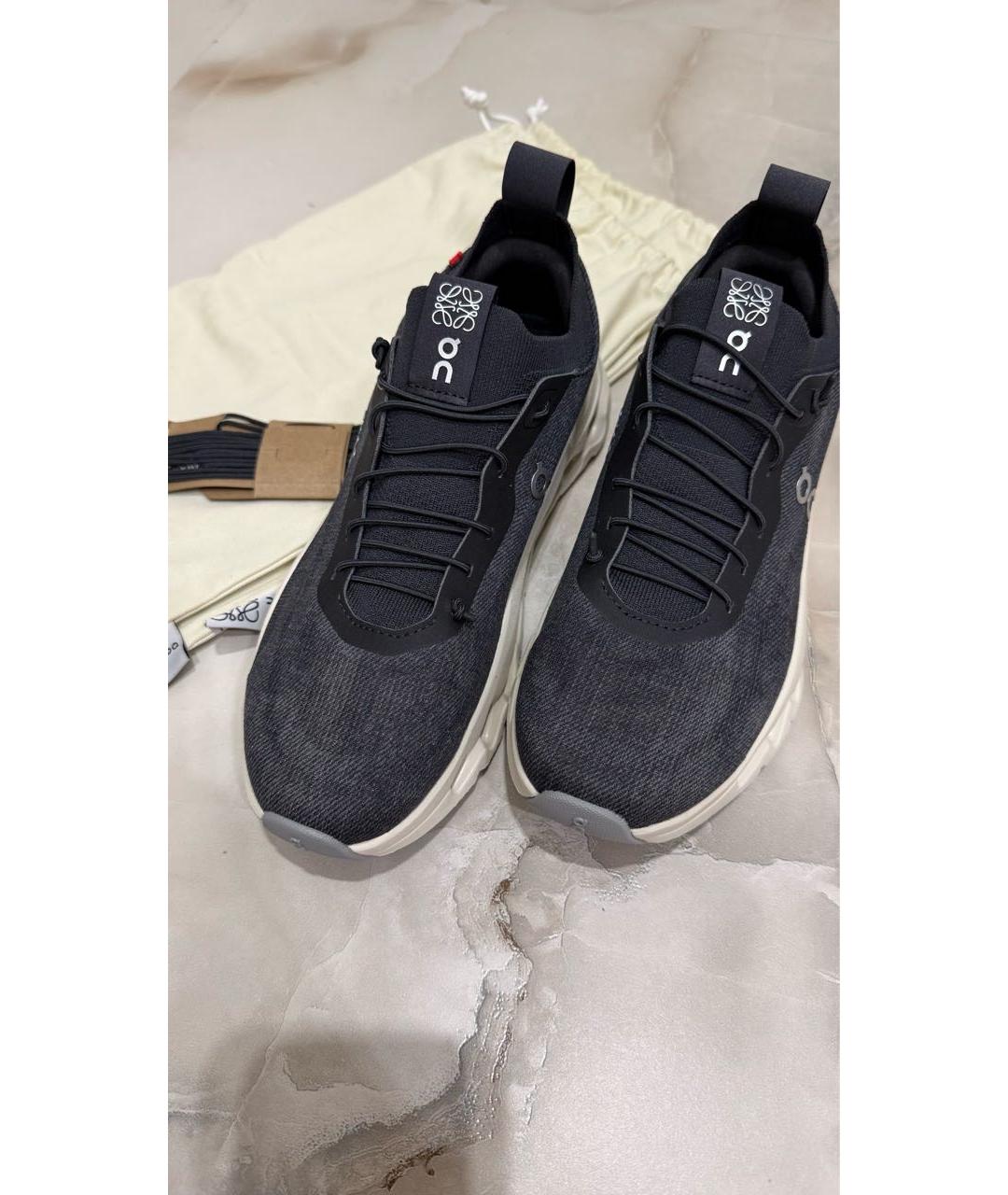 LOEWE Серые текстильные кроссовки, фото 6