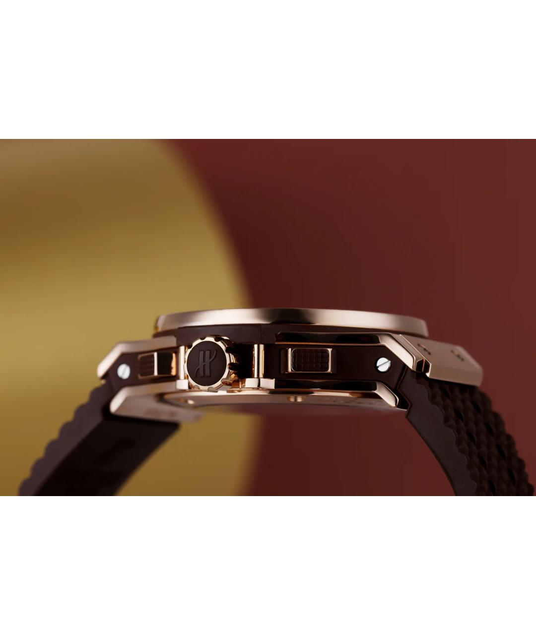 HUBLOT Коричневые часы из розового золота, фото 5