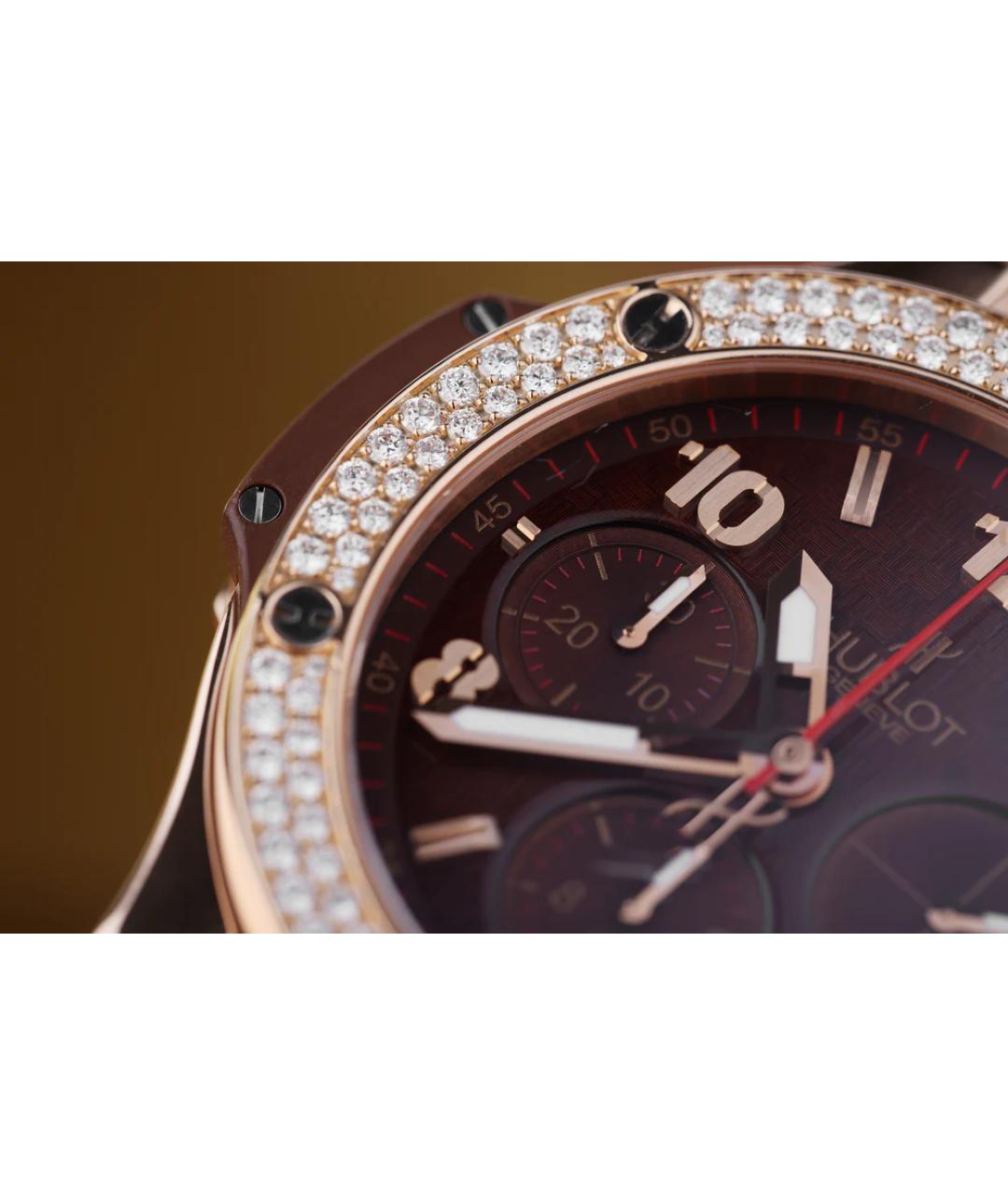 HUBLOT Коричневые часы из розового золота, фото 4