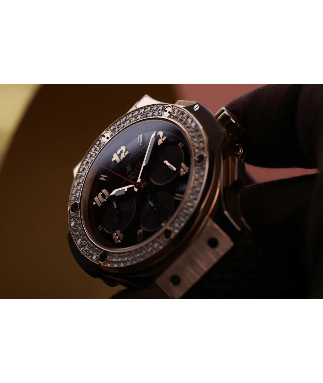HUBLOT Коричневые часы из розового золота, фото 3
