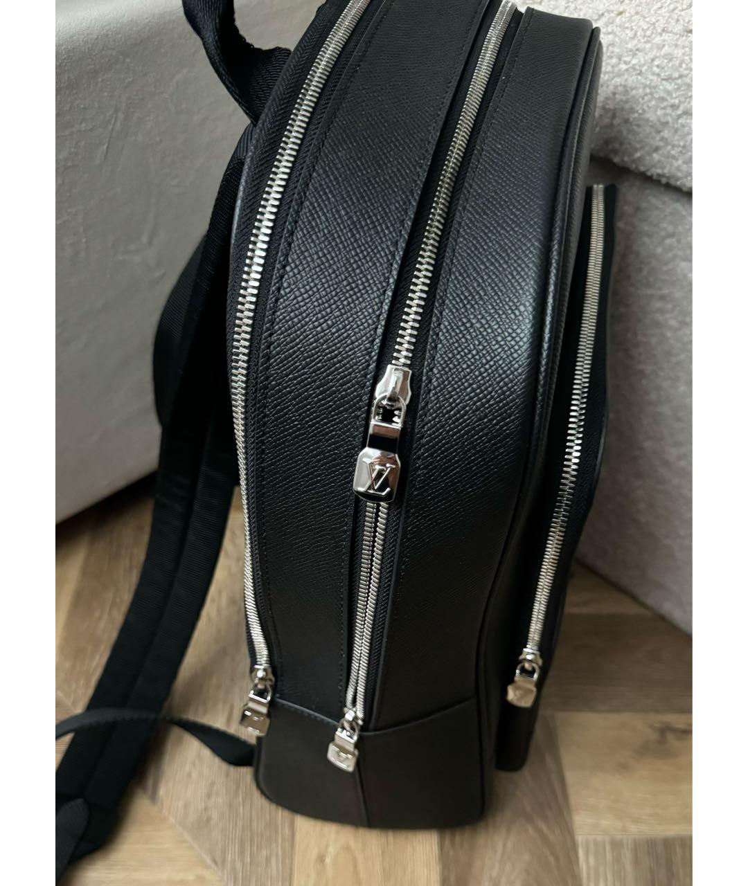 LOUIS VUITTON Черный кожаный рюкзак, фото 2